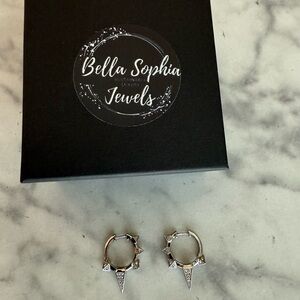 BNIB Bella Sophia Jewels Sunset Spike Hoop Earrings